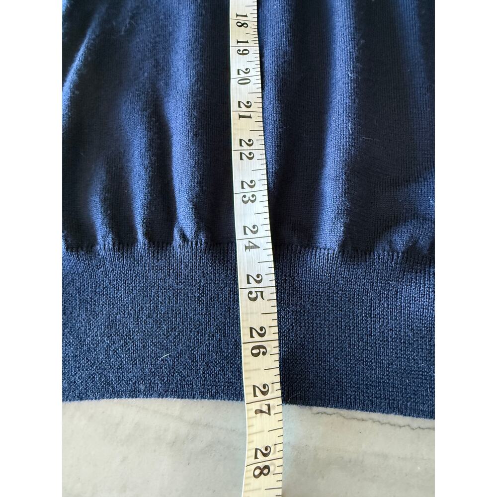 Peter Millar Merino Wool 1/4 Zip Navy XL Golf/Country Club/Business Casual Vest - Picture 6 of 9